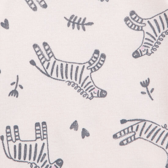 Pack de 3 Bodies Niña Zebra Rosada 6m